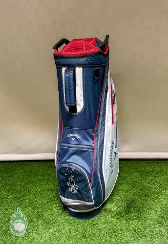 Used Callaway CHEV 14 Way Golf Cart Carry Bag Red/White/Blue Las Vegas CC