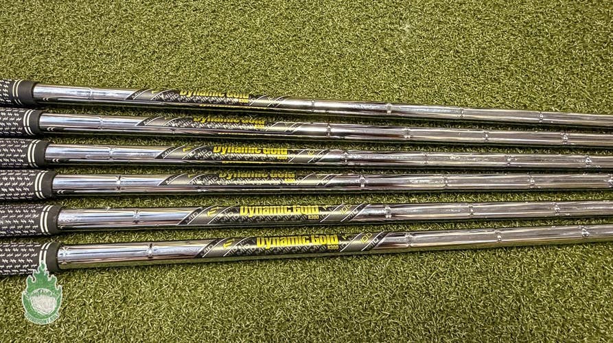 True Temper Dynamic Gold MID 100g R300 Regular 6-PW/GW Steel Iron Set Shafts