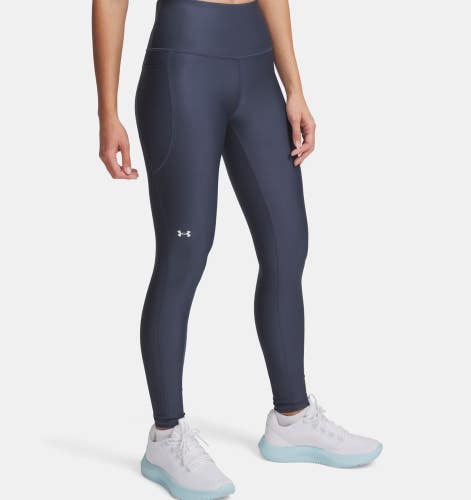 Under Armour Tech Leggings Women's Medium Gray High-Waisted Performance KFC1152