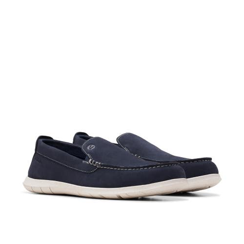 Clarks Flexway Step 26176955 Men's 7D Navy Suede Slip-On Casual Shoes LIQ1474