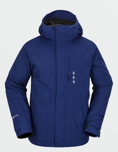 MENS VOLCOM DUA GORE-TEX SKI SNOWBOARD HOODED JACKET (2XL) DARK BLUE