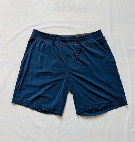 Rhone Men's Mako Short 8" Navy Blue Athletic Workout performance Size XL