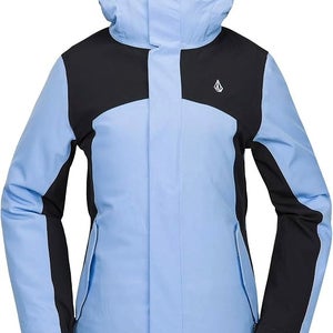 WOMENS VOLCOM STONEY SHADOW INSULATED SKI SNOWBOARD JACKET (SMALL) CRYSTAL BLUE