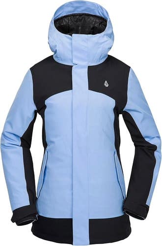 WOMENS VOLCOM STONEY SHADOW INSULATED SKI SNOWBOARD JACKET (SMALL) CRYSTAL BLUE