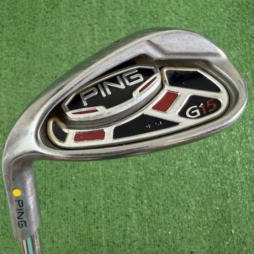 Ping G15 Lob Wedge LW Yellow Dot Steel AWT Regular Flex Left Handed +1.5 Long
