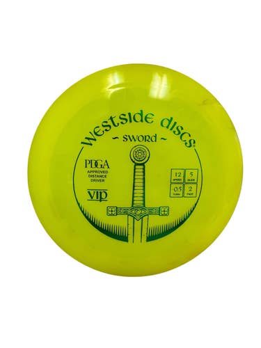 Used Westside VIP SWORD Disc Golf Driver Yellow 170g 11692-S000156503