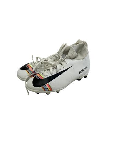 Used Nike MERCURIAL Soccer Cleats White Junior 03.5 11692-S000156554