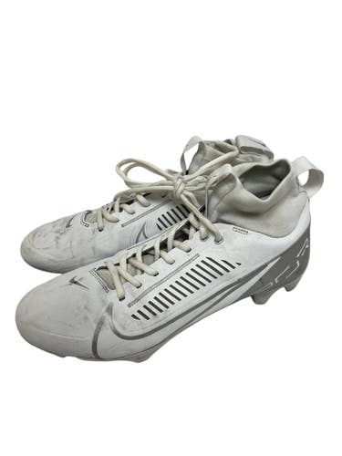Used Nike VAPOR EDGE PRO 360 Adult FB Cleats White And Silver Senior 10 11692-S000155984