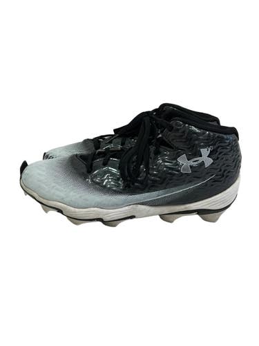 Used Under Armour SPOTLIGHT HAMMER Adult FB Cleats Black And White Senior 7 11692-S000156102