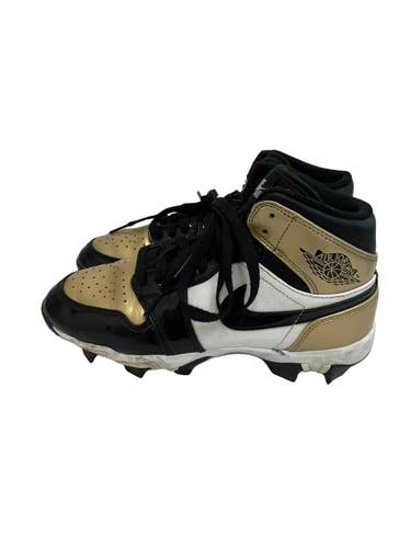 Used Nike JORDAN 1 MID Jr FB Cleats Black And Gold Junior 05 11692-S000156087