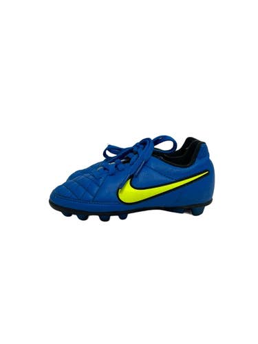 Used Nike TIEMPO Soccer Cleats Royal Blue Youth 10.0 11692-S000156109
