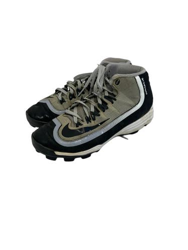 Used Nike HUARACHE BB/SB Cleats Black And Grey Junior 05.5 11692-S000156294