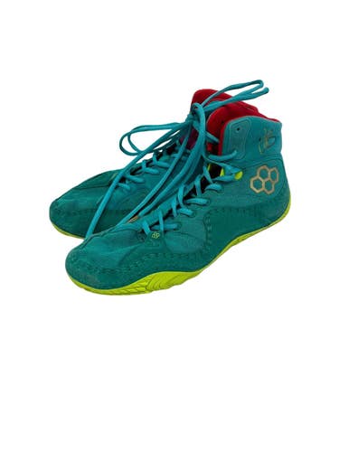 Used Rudis BURROWS Wrestling Shoes Teal Senior 8.5 11692-S000156293