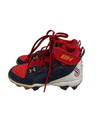 Used Under Armour BRYCE HARPER BB/SB Cleats White/Red/Navy Junior 01 11692-S000156306