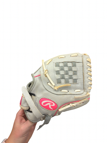 Used Rawlings SURE CATCH RH Throw Fastpitch Gloves Grey 10" 11682-S000137382