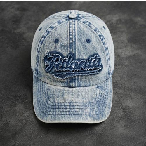 Atlantis Bahamas Denim Hat Vintage Wash Baseball Cap Dad Hat Tourist Aesthetic