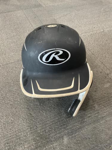 Used Rawlings MACHEXT-JR-REVA Batting Helmet No Mask Black S/M 11614-S000242950