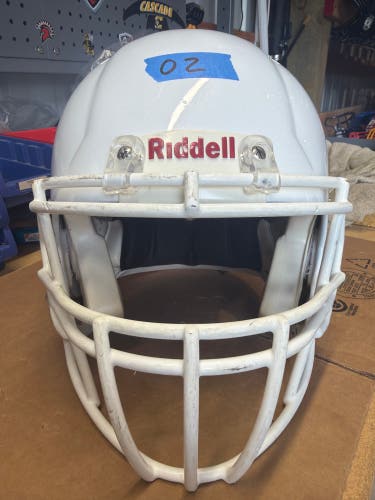 USED RIDDELL SPEED ADULT HELMET - MEDIUM - WHITE METALLIC - REJECT