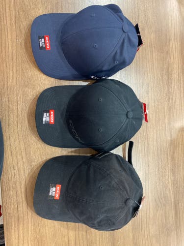 3 Adult Unisex One Size Fits All CCM Hat (New)