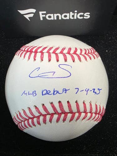 Yankees CAM SCHLITTLER "MLB Debut 7-9-25" Auto Autograph MLB Baseball FANATICS