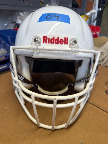 USED RIDDELL SPEED ADULT HELMET - MEDIUM - WHITE METALLIC - REJECT