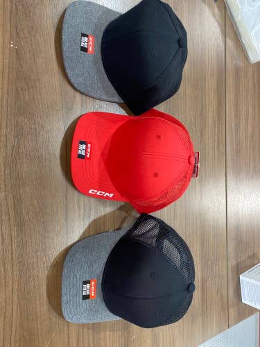 3 Adult Unisex One Size Fits All CCM Hat (New)