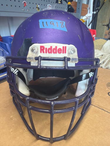 USED RIDDELL SPEED ICON ADULT HELMET - LARGE - FLAT METALLIC PURPLE