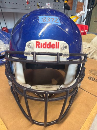 USED RIDDELL SPEED ICON ADULT HELMET - LARGE - ROYAL BLUE METALLIC