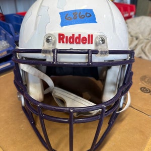 USED RIDDELL SPEED ICON ADULT HELMET - MEDIUM  - WHITE METALLIC