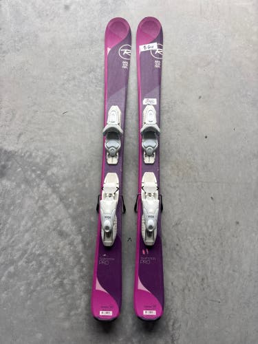 Kid's Rossignol Temptation Pro 110 cm Skis With Look Kid X 4.5 Bindings (Used)