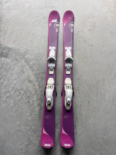 Kid's Rossignol Temptation Pro 116 cm Skis With Look Kid X 4.5 Bindings (Used)