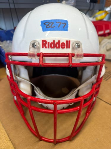 USED RIDDELL SPEED ICON ADULT HELMET - MEDIUM  - WHITE METALLIC