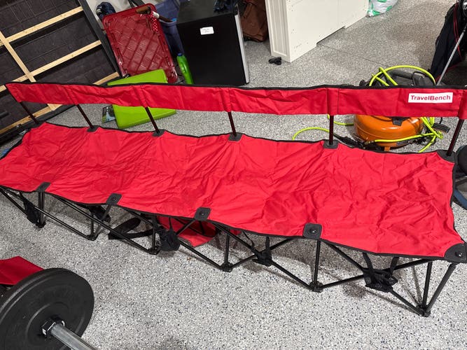 Travel bench for sports game