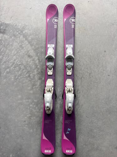 Kid's Rossignol Temptation Pro 116 cm Skis With Look Kid X 4.5 Bindings (Used)