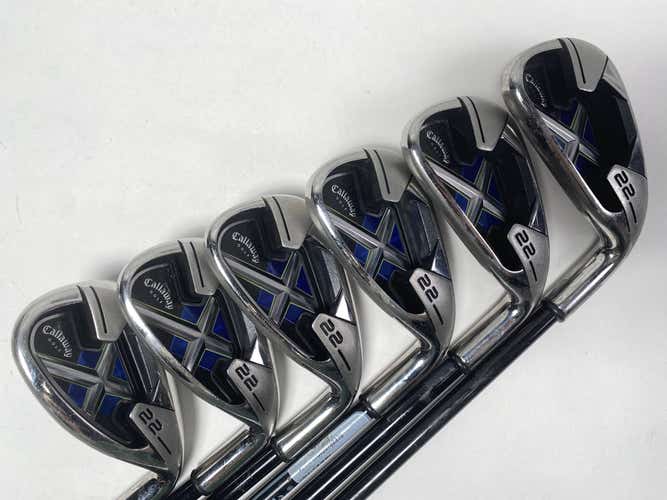 Callaway X-22 Iron Set 6-PW+SW 75g Regular Graphite Mens RH