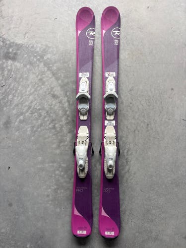 Kid's Rossignol Temptation Pro 116 cm Skis With Look Kid X 4.5 Bindings (Used)