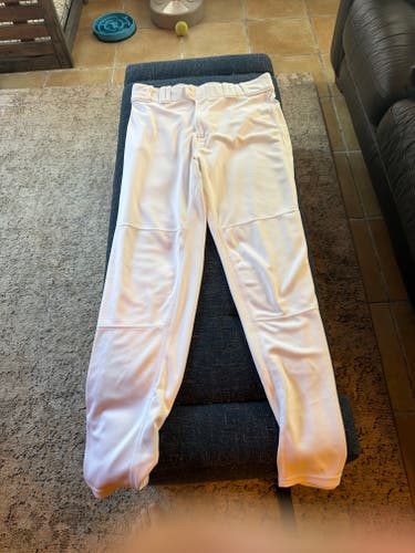White Men's Large Adult Rawlings Game Pants