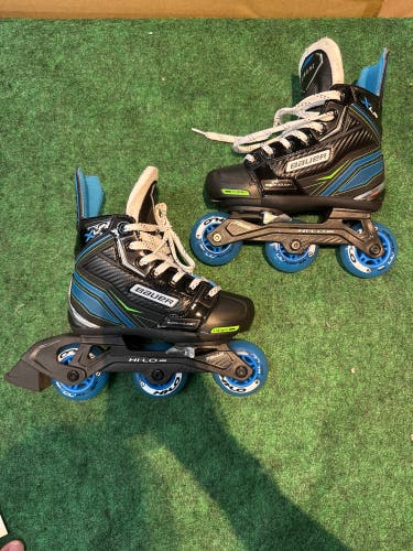 Youth Bauer XLP Inline Skates (Regular) Adjustable Size 11y-1J (Used)