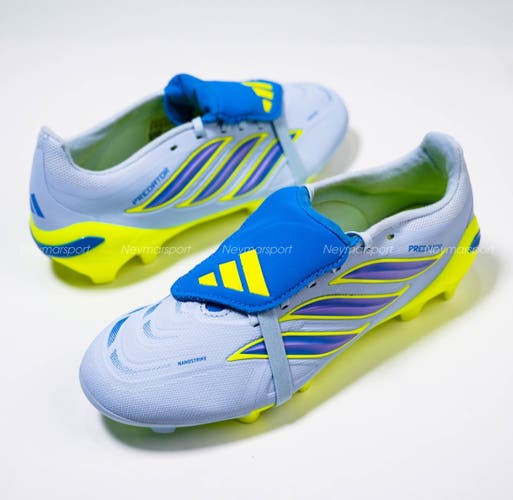 Size 13 Men’s Adidas Predator Fold-Over Tongue FG Football Boots Soccer Cleats JS0423 blue yellow