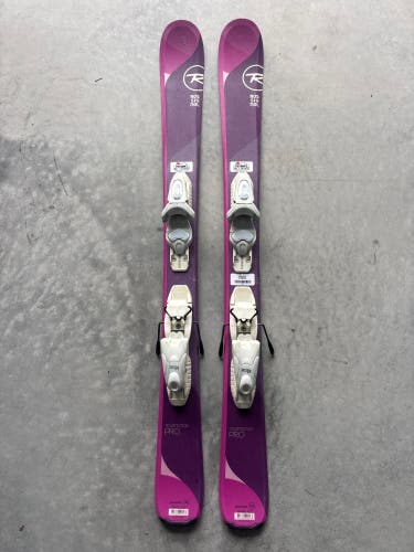 Kid's Rossignol Temptation Pro 110 cm Skis With Look Kid X 4.5 Bindings (Used)