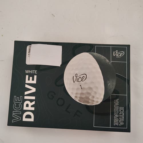 Vice Drive White Balls 12 Pack (1 Dozen) (New)