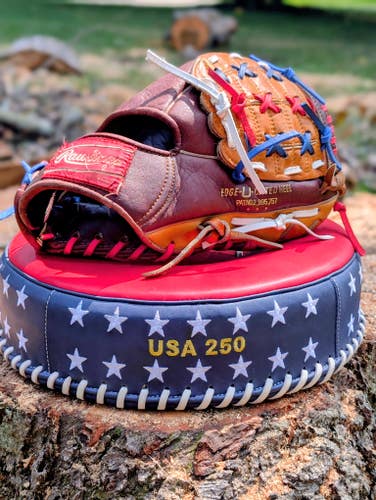 Rawlings RGJ57 12.5" Baseball Infielders Glove Custom America 250 Relace! Fall