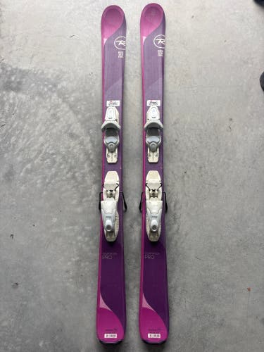 Kid's Rossignol Temptation Pro 128 cm Skis With Look Kid X 4.5 Bindings (Used)