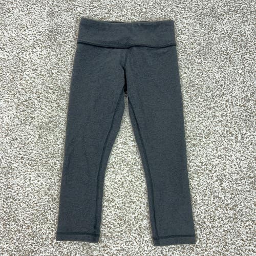 Lululemon Pants Womens Small Gray Capri Leggings Mid Rise Yoga Gym Athletic