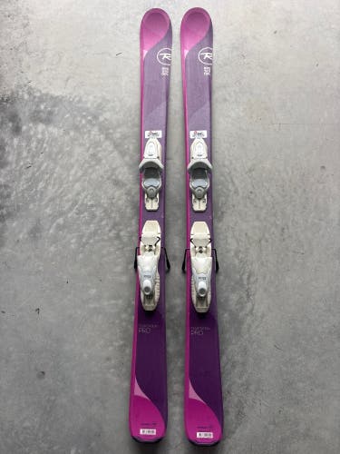 Kid's Rossignol Temptation Pro 128 cm Skis With Look Kid X 4.5 Bindings (Used)