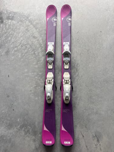 Kid's Rossignol Temptation Pro 122 cm Skis With Look Kid X 4.5 Bindings (Used)
