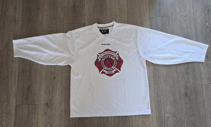 Sac Fire White XL Men's Bauer Jersey #14 (Used)