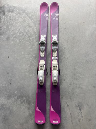Kid's Rossignol Temptation Pro 128 cm Skis With Look Kid X 4.5 Bindings (Used)