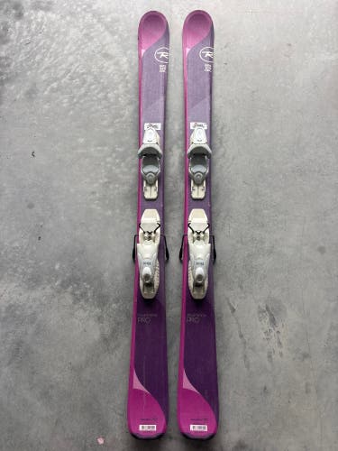 Kid's Rossignol Temptation Pro 128 cm Skis With Look Kid X 4.5 Bindings (Used)