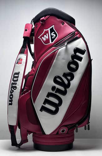 Wilson Tour Staff Bag Red 6-Way Divide Single Strap Golf Bag-NO PANEL